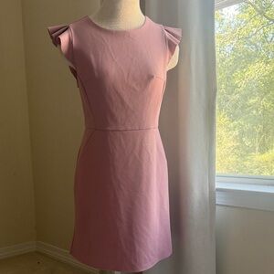 She + Sky Blush Pink Mini Dress with Cap Sleeves